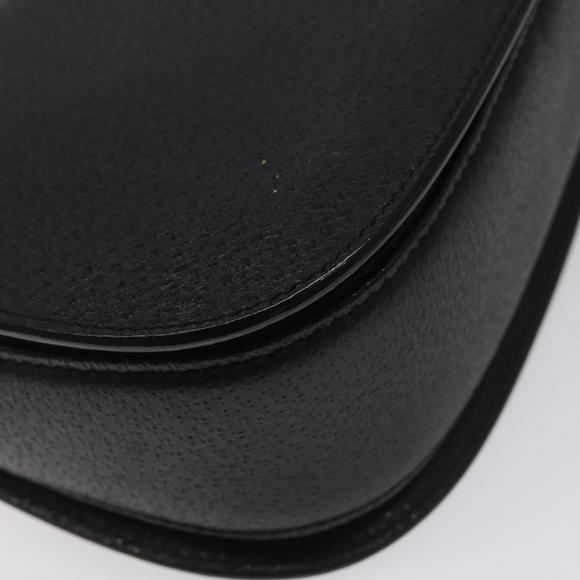 GUCCI Bamboo Hand Bag Leather Black Gold 000 2113 0188 Auth yk17496A - Picture 13 of 16